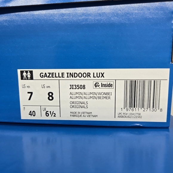 New adidas Gazelle Indoor Luxe Pack Alumina Men\'s Shoes Size 7 main image 4